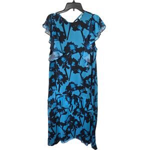 Topshop NWT Ruffle Chuck on Midi Dress Size 8 -10